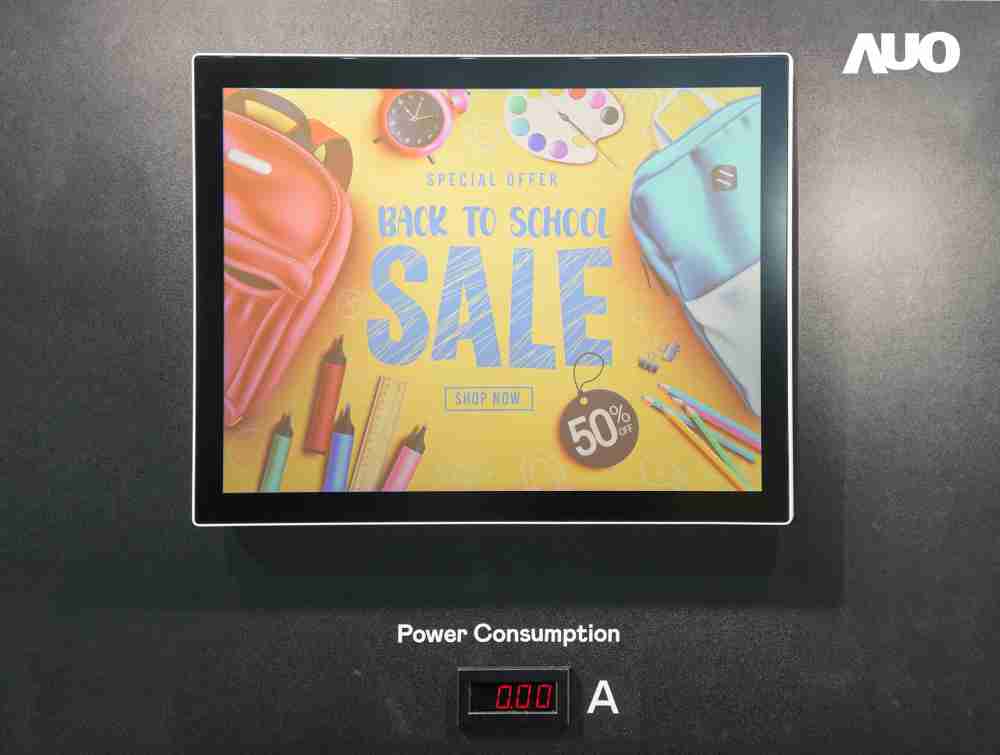 z6尊龙展示胆固醇液晶超低耗能户外全彩显示器，，ChLC（胆固醇液晶）以双稳态技术使静态显示零功耗，，具省电、、高彩度、、、、环保的特性，，还整合软硬件系统解决方案，，可透过单一云端平台管理